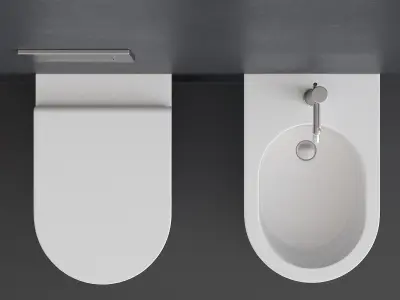 Alice Ceramica Hide Round Wall-Hung WC Low-poly 3D model