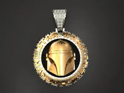 Star wars Diamond Pendant 3D print model