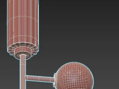 OTTON brass and glass wall sconce 3D model