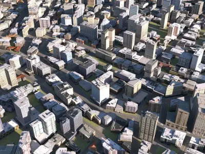 City 19 Low-poly 3D model