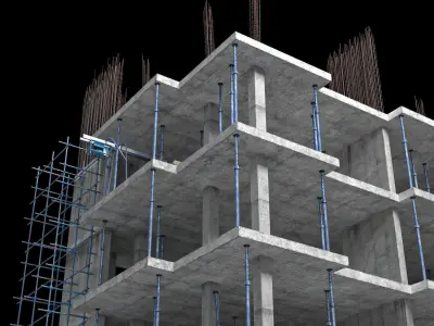 Modular Building  Vol 08 Low-poly 3D model