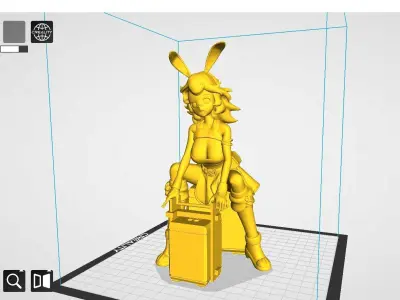 Fantasy World Food Delivery Service Bunny Girl 3D print model