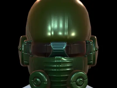 Helmet plastic mask protection  Low-poly 3D model Low-poly 3D model get