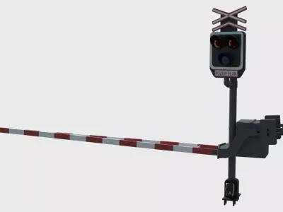 Railway Crossing 3D model