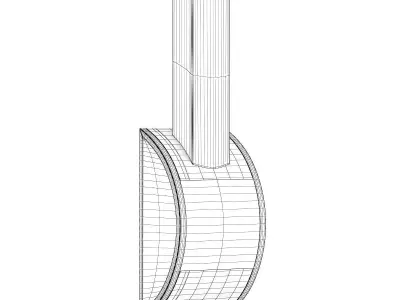 Modern Wall Fireplace 2 3D model