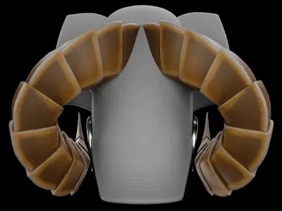 Pharaoh Hat 10 - SciFi Character Design Low-poly 3D model Low-poly 3D model