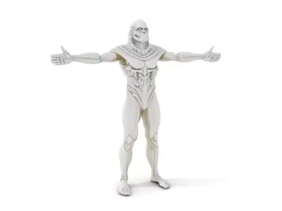 Futuristic Silver Android model pack Low-poly 3D model