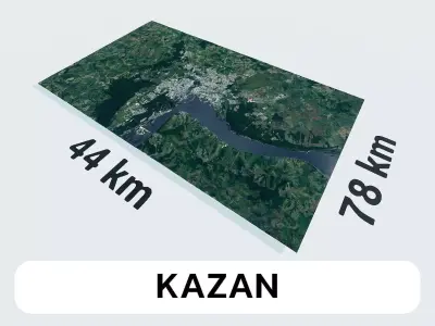 Kazan Russia City Landscape 3D Model 3D model