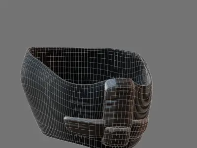 Gas mask helmet 3d model scifi Low-poly  Low-poly 3D model