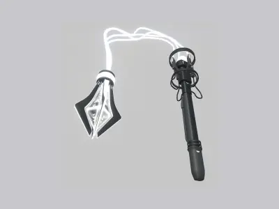 SciFi Flail A07 Black White - Sci Fi Weapon Design Low-poly 3D model