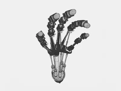 Robotic Metal Mechanical Arm 3D model