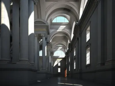 Ionic Hall 3D model