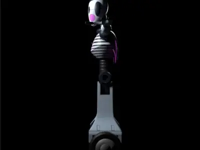 Mime Bot -- FNAF Security Breach Low-poly 3D model