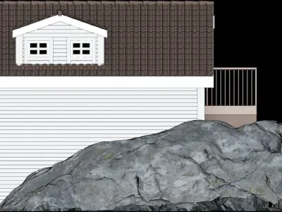 Double garage  3D model