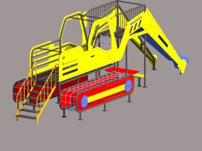 Outdoor excavator kids playground  3D model