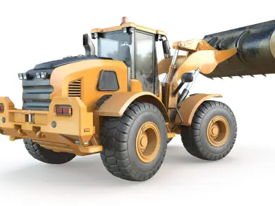  Heavy Construction Machinery - High-Quality 3D Model Pack (Tracked Excavator &amp;amp; Wheel Loader) 