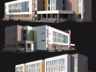 Kindergarten building 3D model
