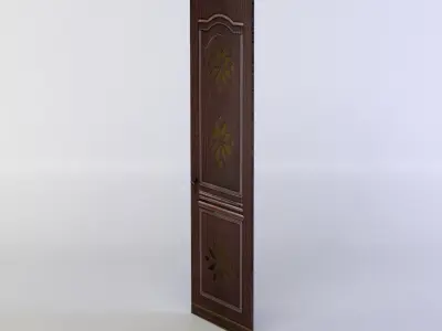 Door wooden Low-poly 3D model order