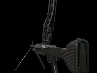 M60E1 Light Machinegun Low-poly 3D model