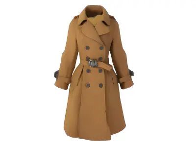 Street Fighter Q Long Coat Low-poly 3D model