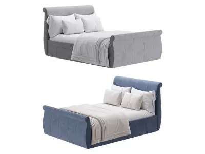 Lucia Upholstered Bed 3D model