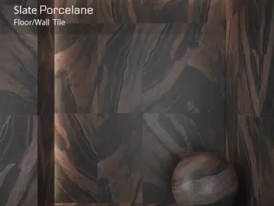 Slate Anthracite Floor Tile Texture