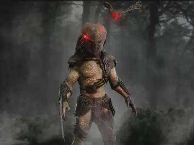 Falconer Predator Low-poly 3D model