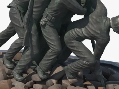  Marine Corps War Memorial Patinated Bronze 