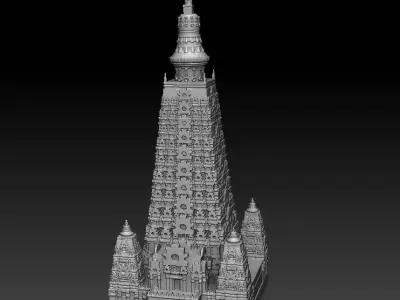 Mahabodhi temple 3D print model