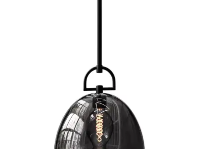 Bronze K9 crystal chandelier pendant lamp Botanist vessels 3D model