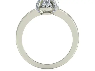 Women Wedding Engagement Ring 3D print model 2
