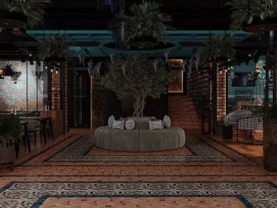 RESTAURANT MODERN STYLE INTERIOR DESIGN 3D model