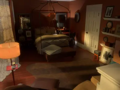 Bedroom Scene 3D model