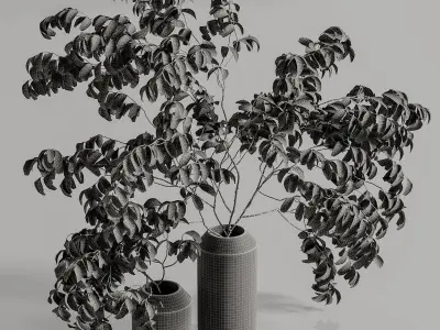 plants bouquet vase 47 3D model