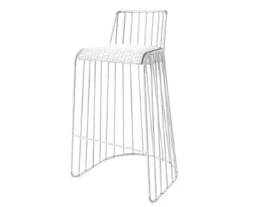 Brides Veil Barstool 3D model