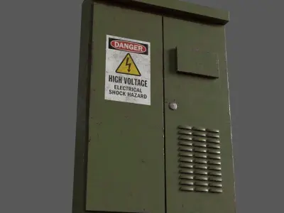 power distribution box Low-poly 3D model