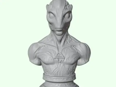 Azure Veyran Mystical Alien Bust 3D print model