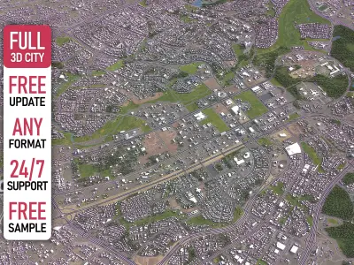 Abuja - 3D City Model Low-poly 3D model