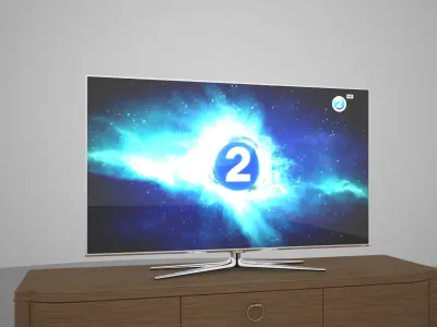 Samsung smart TV Screen High poly 3D model