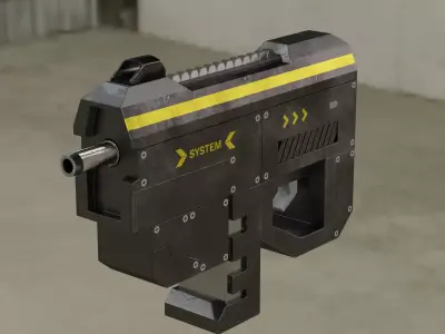 Sci Fi Gun Low-poly 3D model