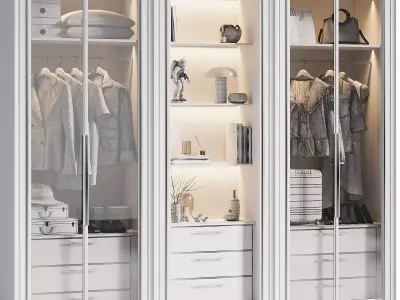 Contemporary Wardrobe Closet 07 3D model