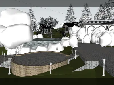 Full file sketchup - textures - proxy - lighting 3D model 3D model