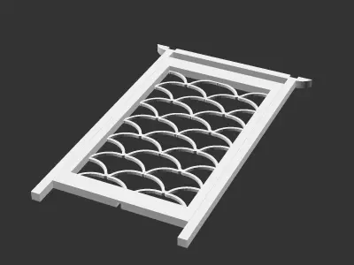 Kumiko Japanese Shoji Lantern - Seikaiha 3D print model