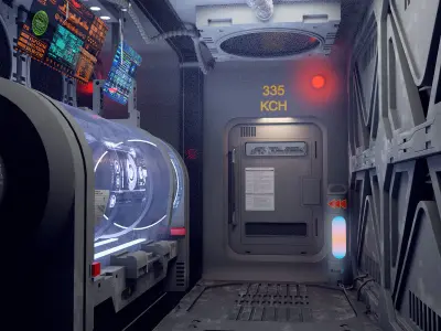 sci - fi resuscitation capsule 3D model