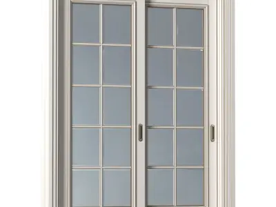 Interior sliding doors in classic style 3D model