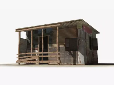 Slum x23 Low-poly 3D model