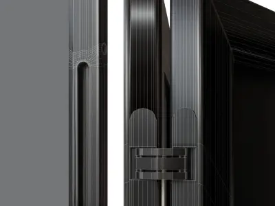 wooden classical door 3D model