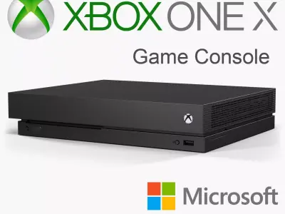 Microsoft Xbox One X Game Console Low-poly 3D model