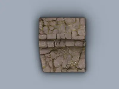 Stone staircase  Low-poly 3D model