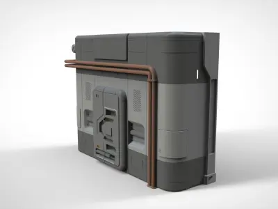 sci fi door 5 3D model